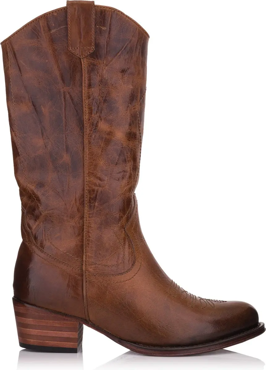 Omnio dulce cowboy laarzen tan leer