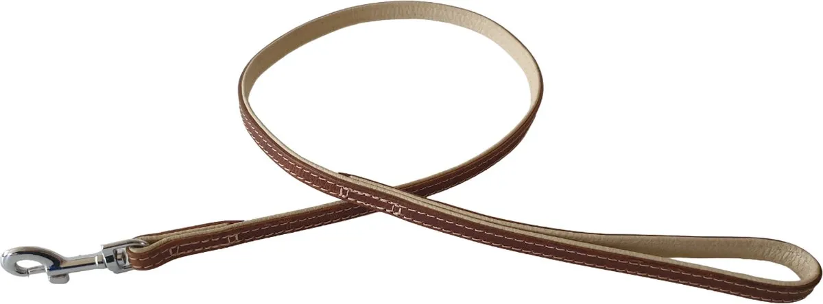 Flamingo Karlie Comfort Hondenriem - Echt Leder 100cm