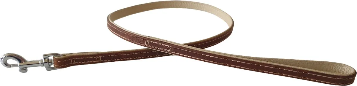 Flamingo Karlie Comfort Hondenriem - Echt Leder 100cm