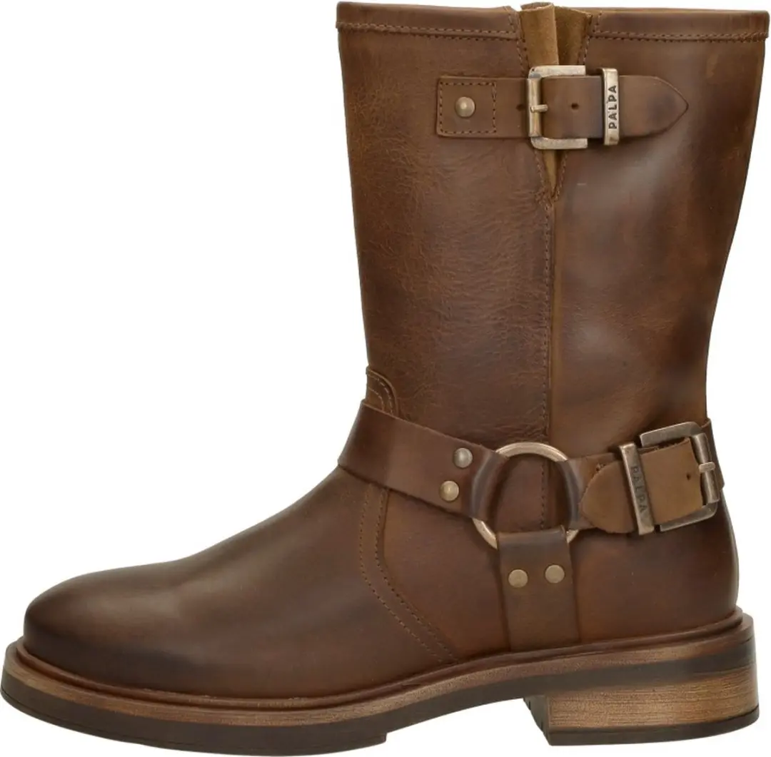 Palpa Vanity Enkellaarsjes Plat - Cognac - Maat 38 - afbeelding 2 van 6