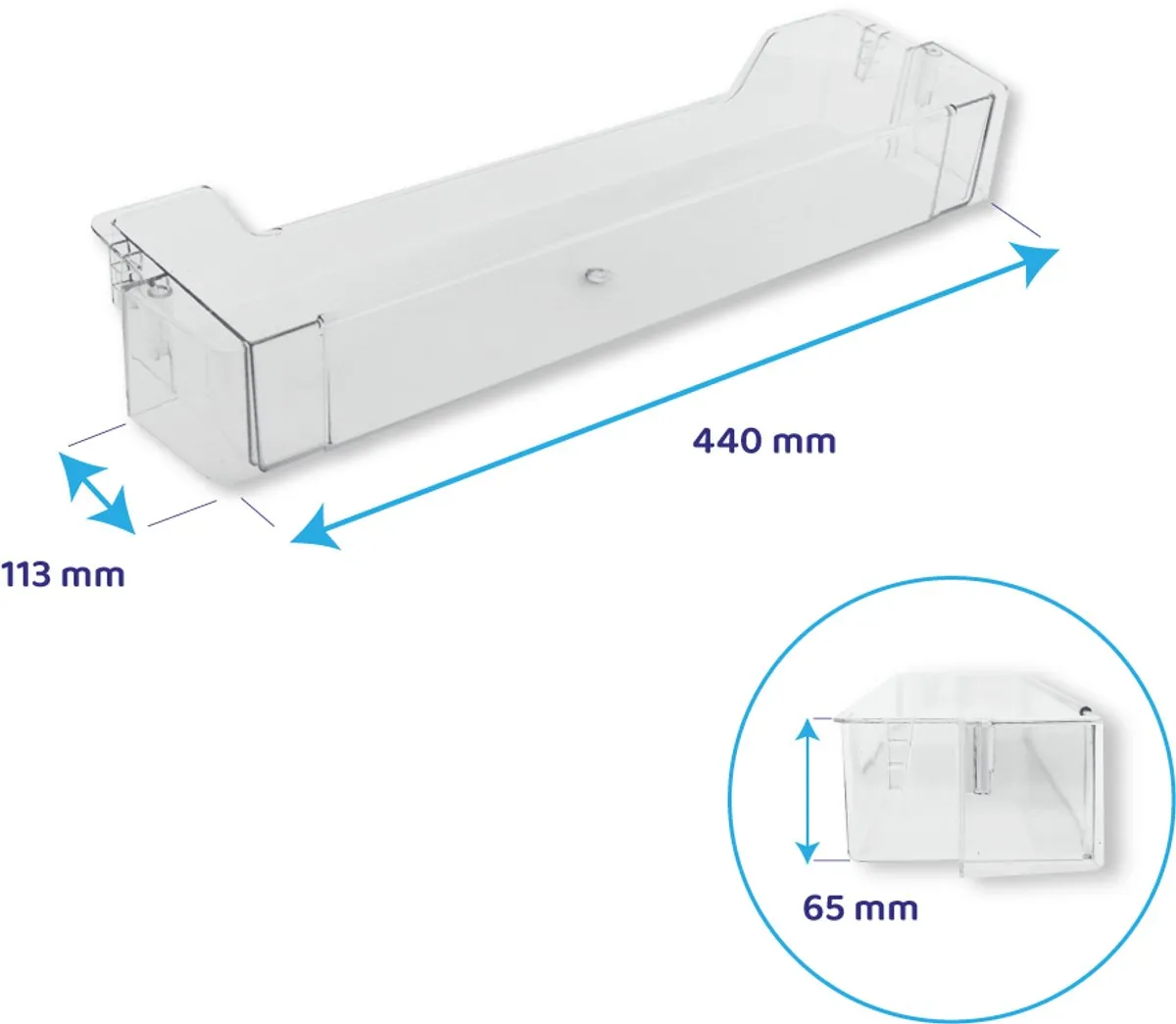 Whirlpool Flessenhouder 481010476967 - Transparant - afbeelding 6 van 6
