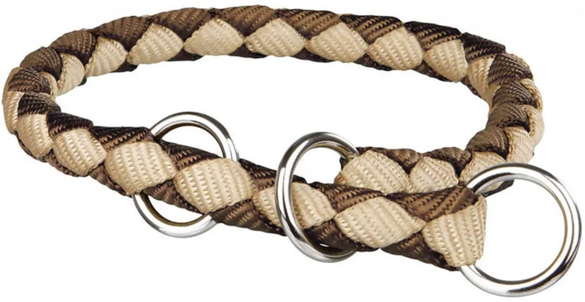 Trixie Hondenhalsband Beige/Bruin S/M 30-36cm