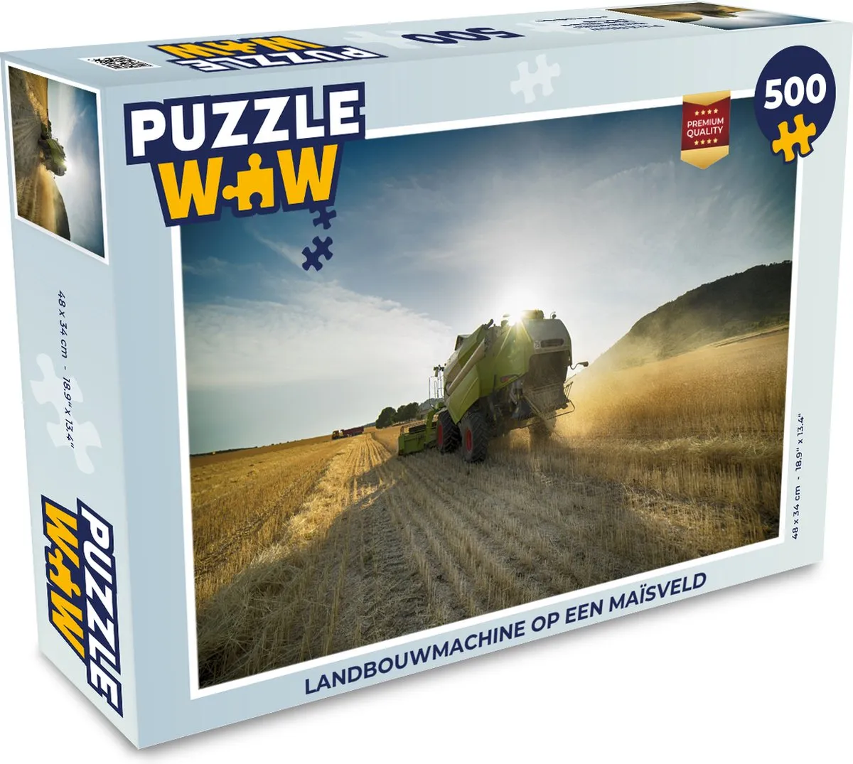 PuzzleWow Landbouwmachine Legpuzzel 500 Stuks - Multicolor