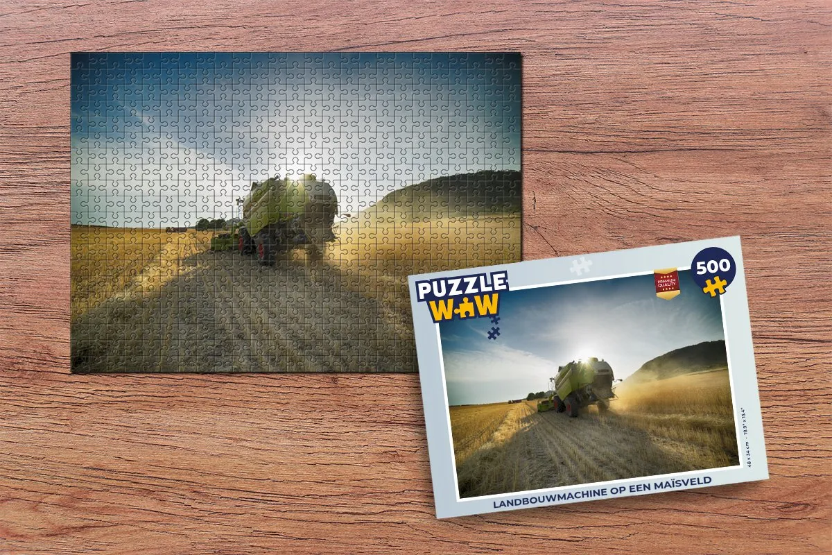 PuzzleWow Landbouwmachine Legpuzzel 500 Stuks - Multicolor