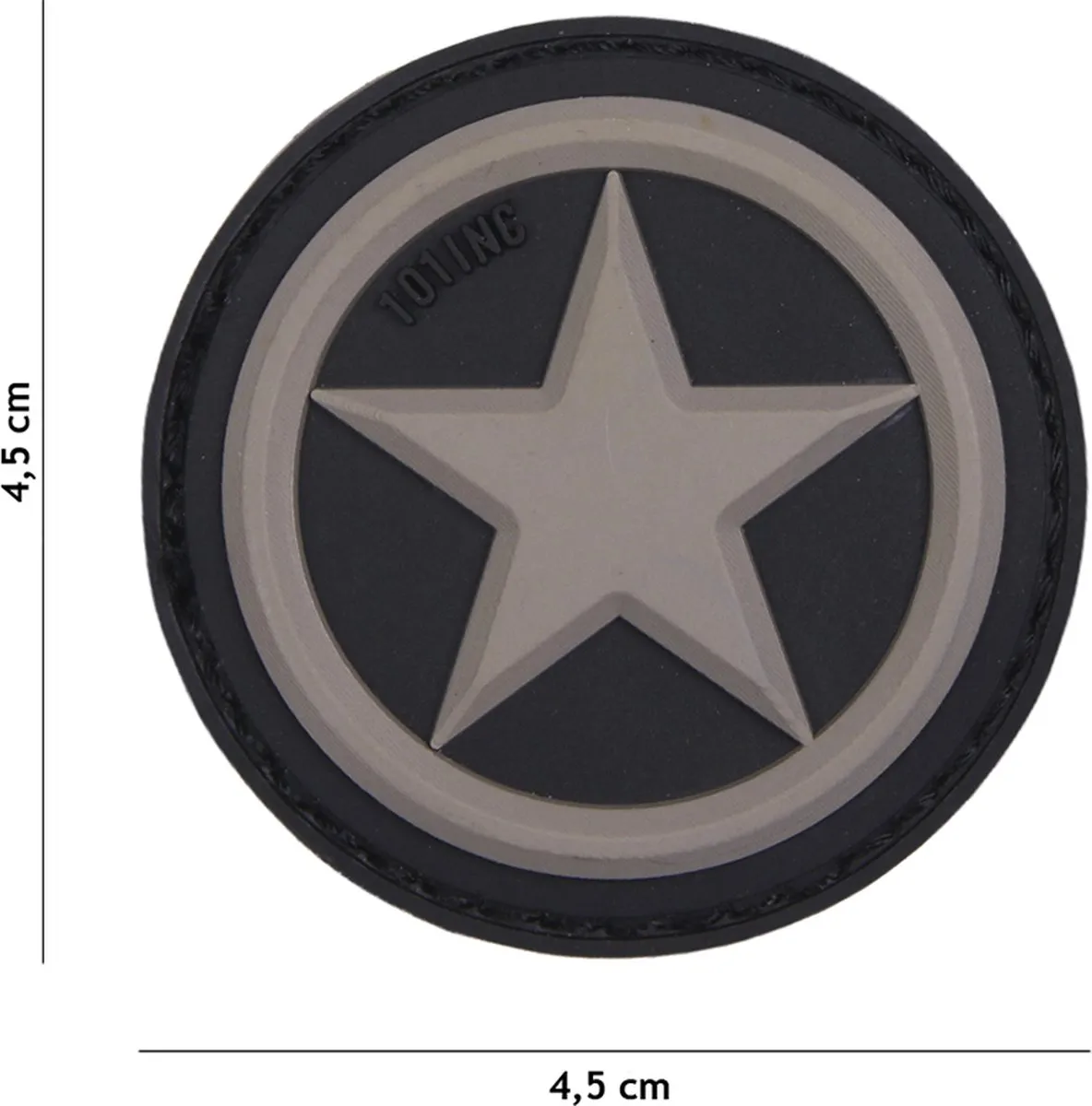 101 Inc Embleem 3D PVC Star Grijs