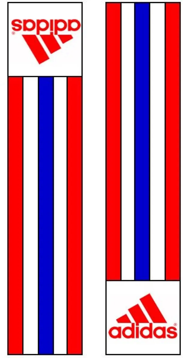 adidas Schouderlabels Judopak - Rood/Wit/Blauw
