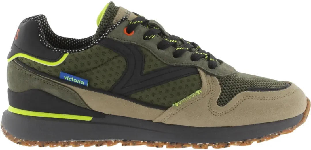 Leren en suede effect sneakers voor dames Victoria Seul