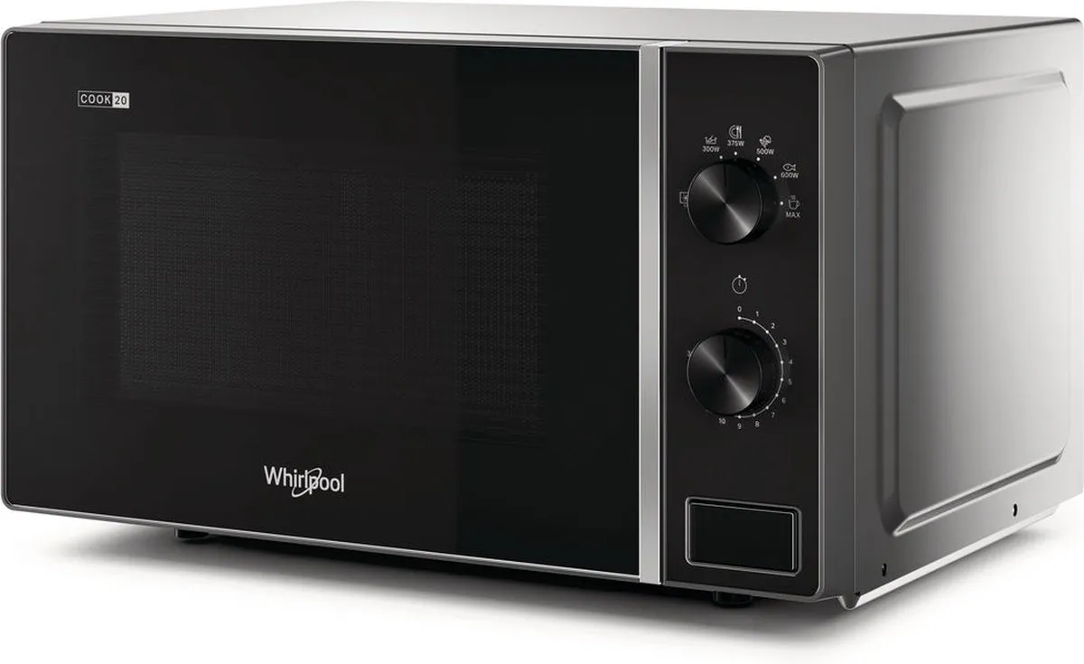 Whirlpool MWP 101 SB Magnetron 20L 700W - Zwart/Zilver