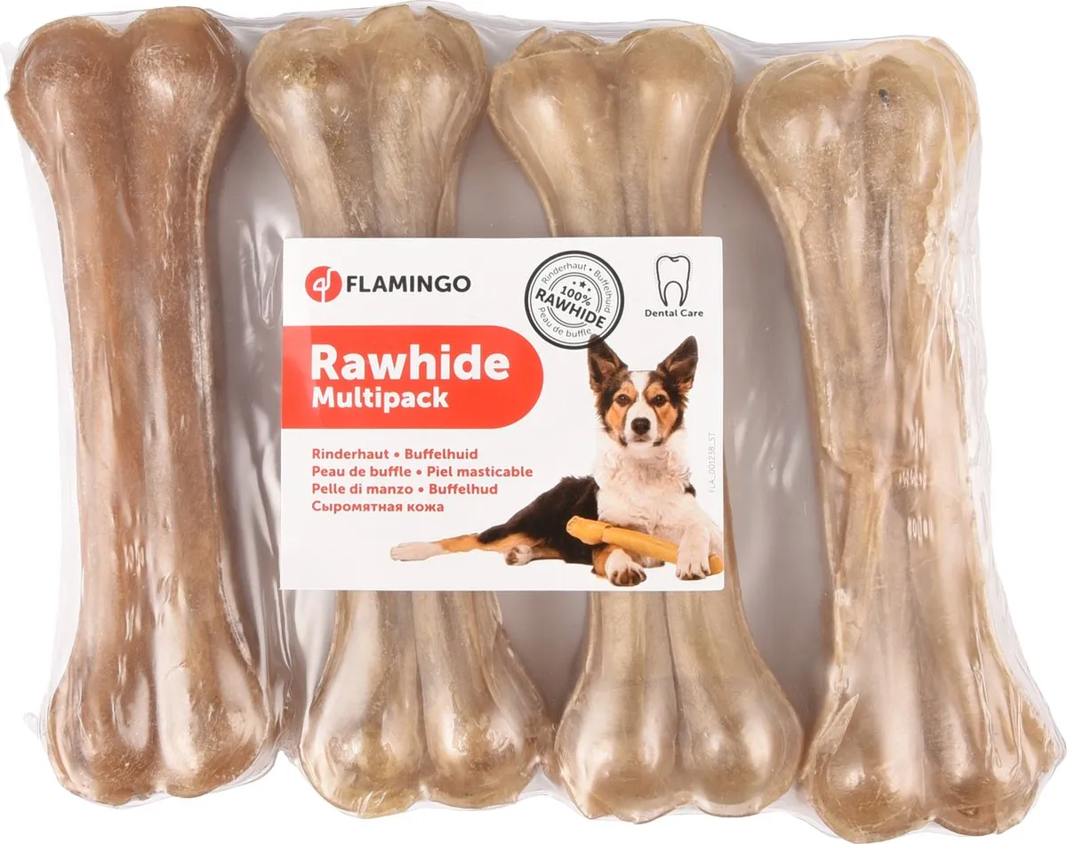 Flamingo Rawhide Hondensnack Been 14cm - 220g (4x)