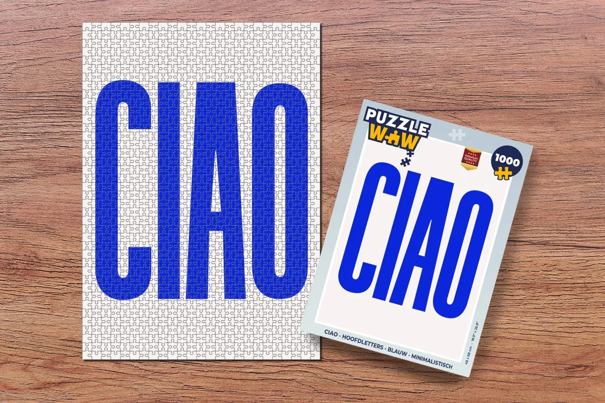 PuzzleWow Ciao Legpuzzel 1000 Stuks - Blauw