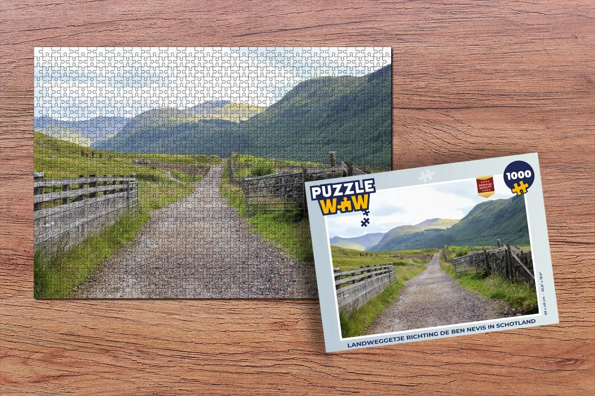 PuzzleWow Landweggetje Ben Nevis Legpuzzel 1000 Stuks