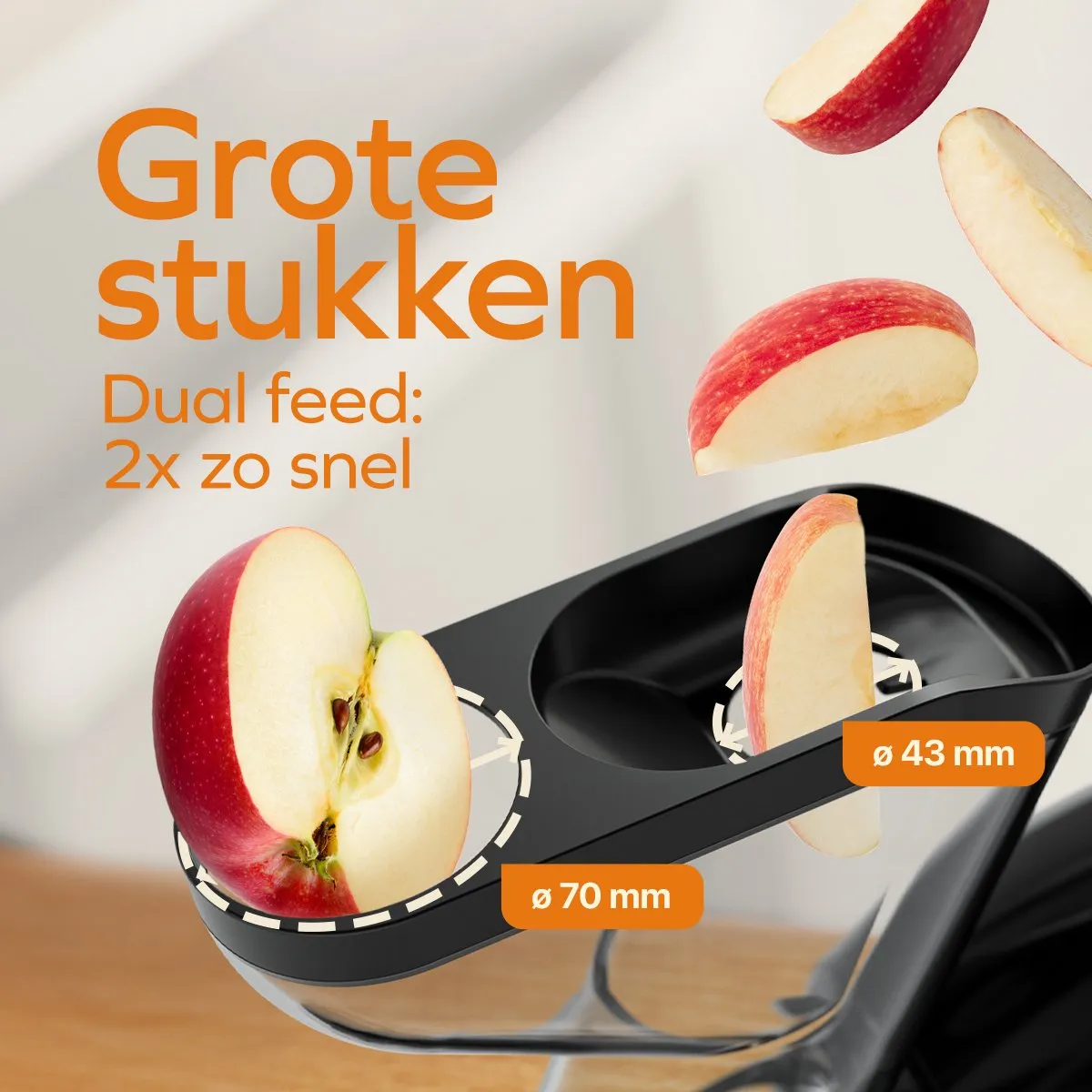 KitchenBrothers Slowjuicer XL KB1004135 - 3 Snelheden - 500ml - Zwart