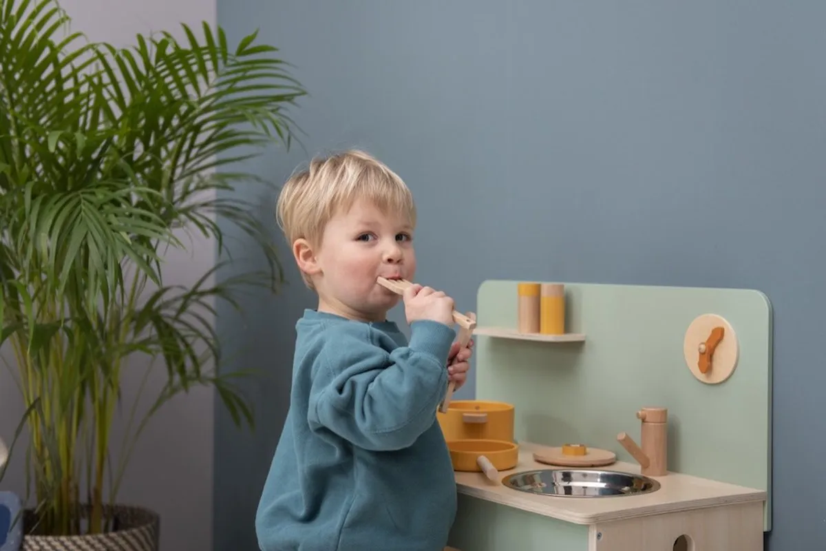 Trixie Houten Speelgoedkeuken - Multi - Met wasbak