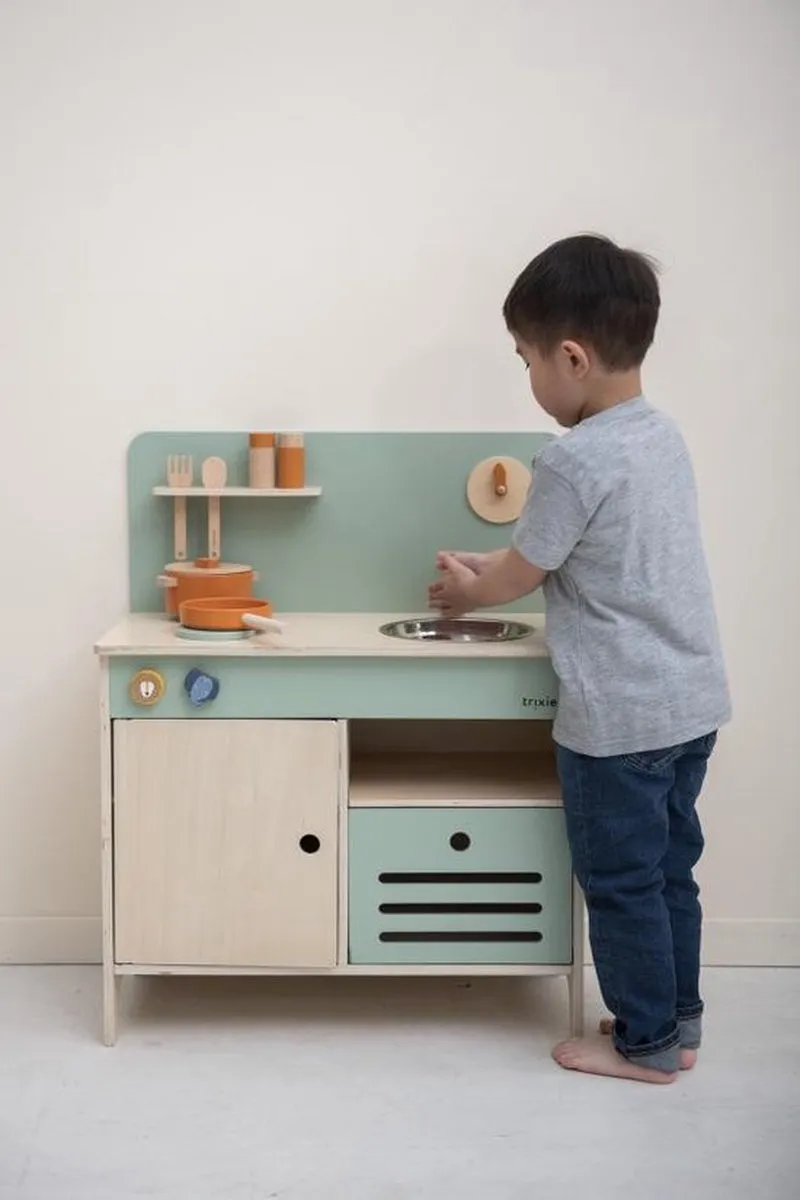 Trixie Houten Speelgoedkeuken - Multi - Met wasbak - afbeelding 6 van 6