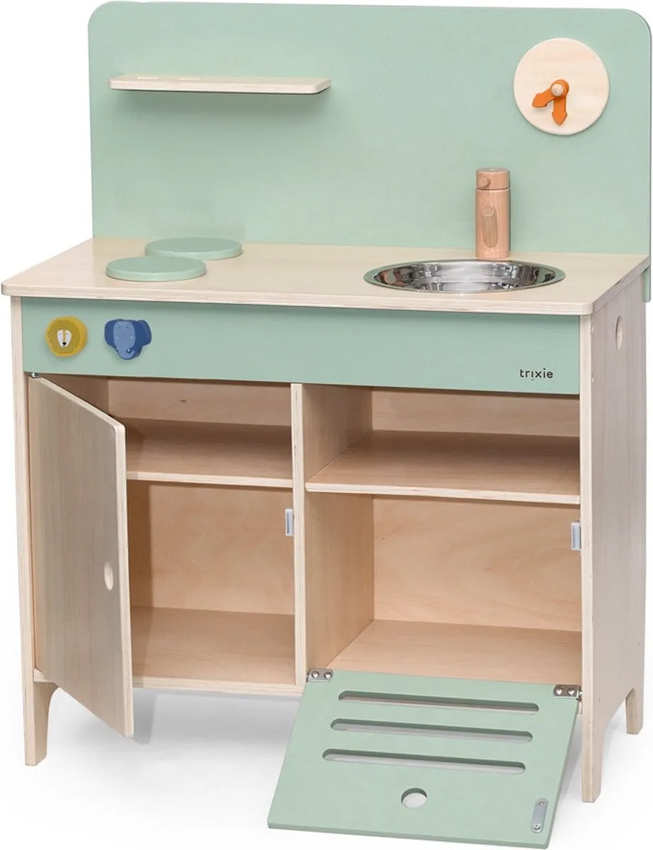 Trixie Houten Speelgoedkeuken - Multi - Met wasbak