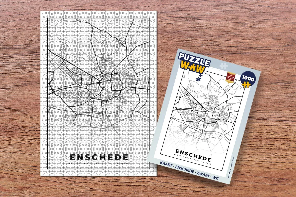 PuzzleWow Enschede Legpuzzel 1000 Stuks - Multicolor
