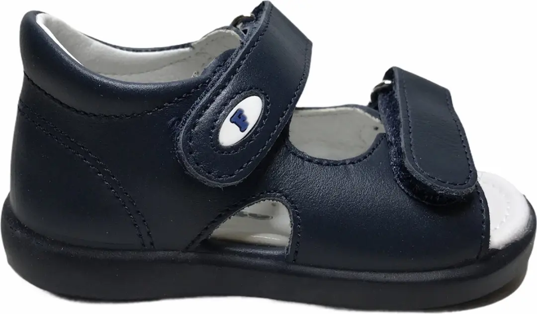Falcotto velcro effen lederen sandalen New River Navy mt 26