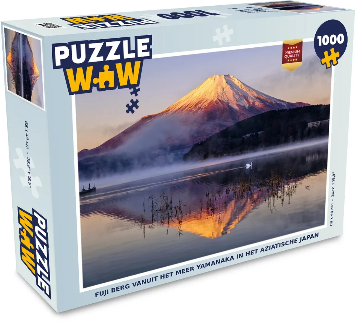 PuzzleWow Legpuzzel Fuji Berg Yamanaka 1000 Stuks - Multicolor