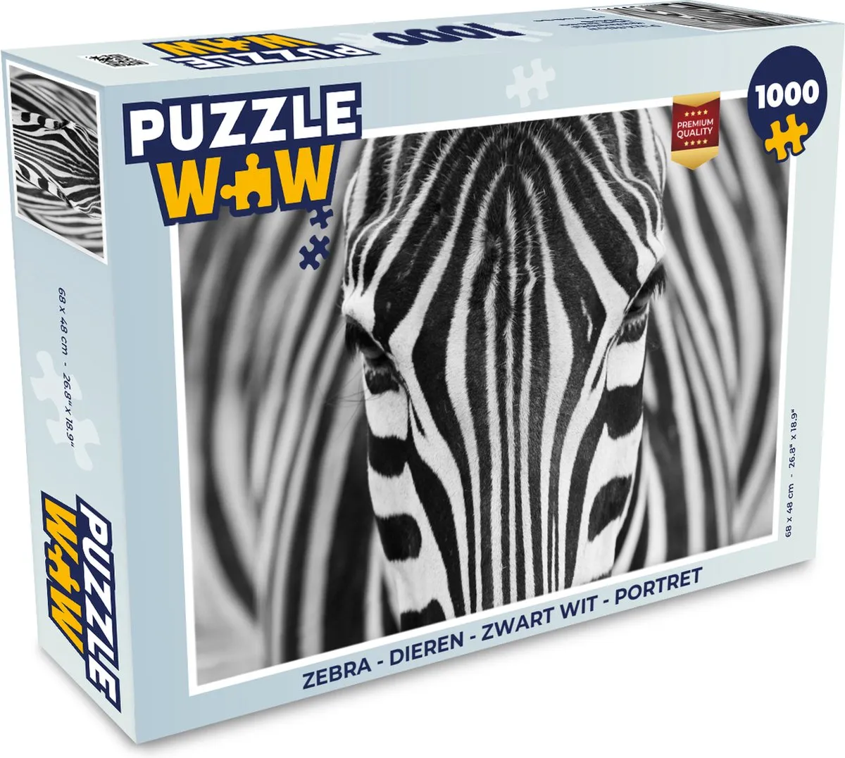 PuzzleWow Zebra Legpuzzel 1000 Stuks