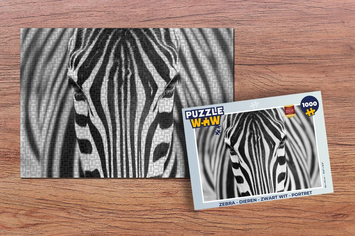 PuzzleWow Zebra Legpuzzel 1000 Stuks - Multicolor