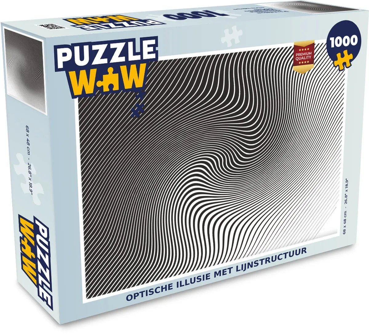 PuzzleWow Optische Illusie Legpuzzel 1000 Stuks - Multicolor