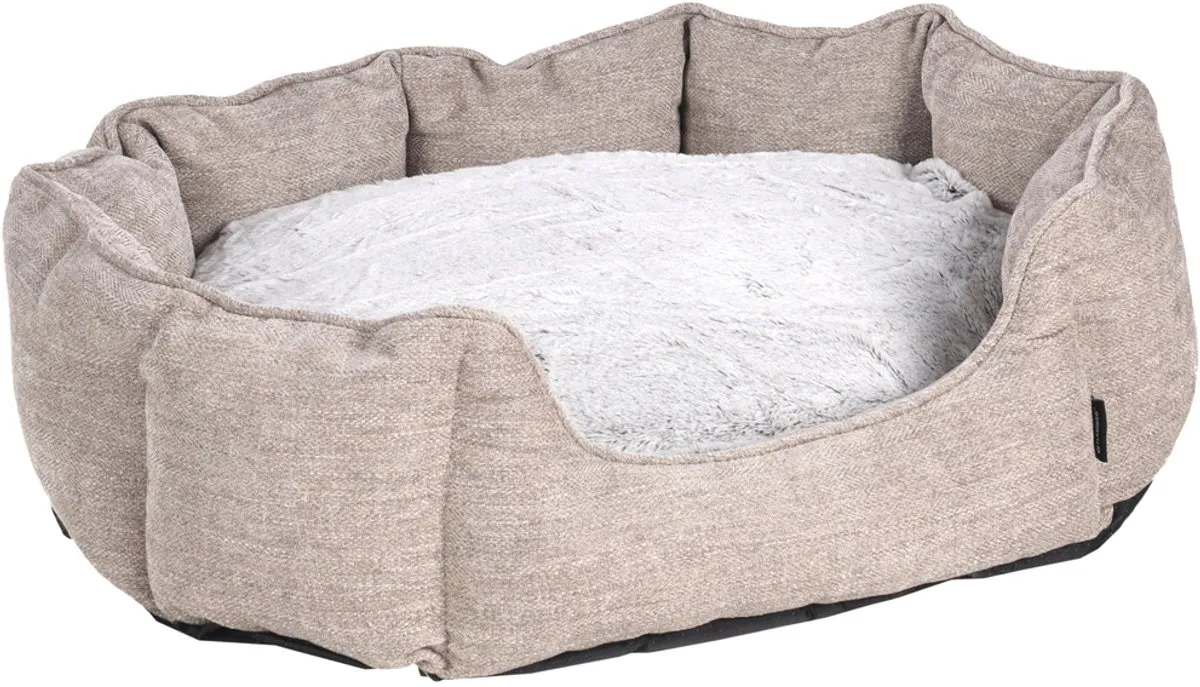 Flamingo Maylo Achthoek Hondenmand Beige