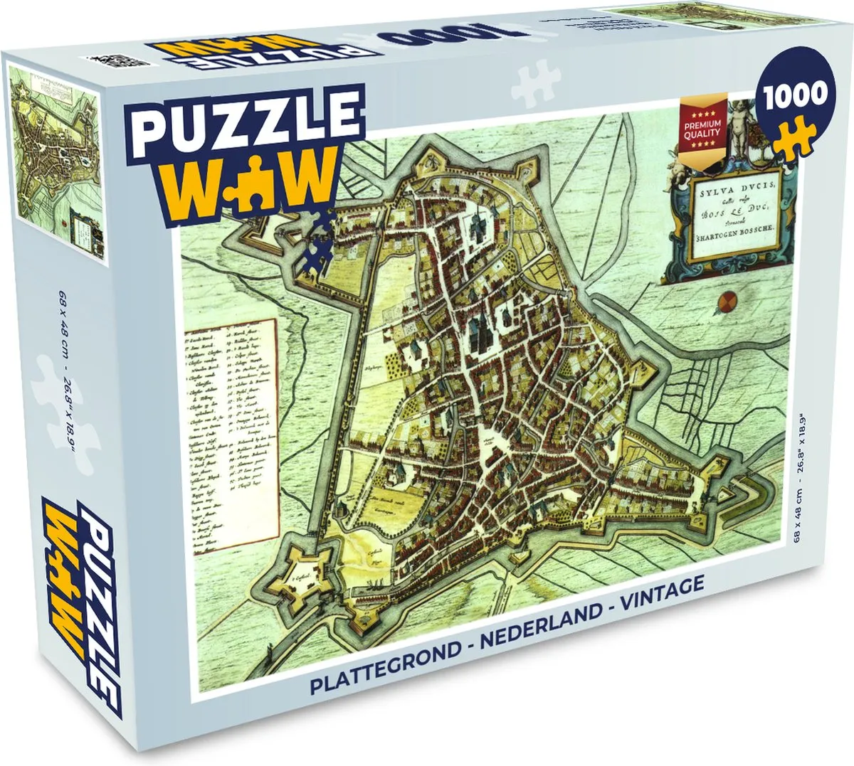 PuzzleWow Nederland Vintage Legpuzzel 1000 Stuks