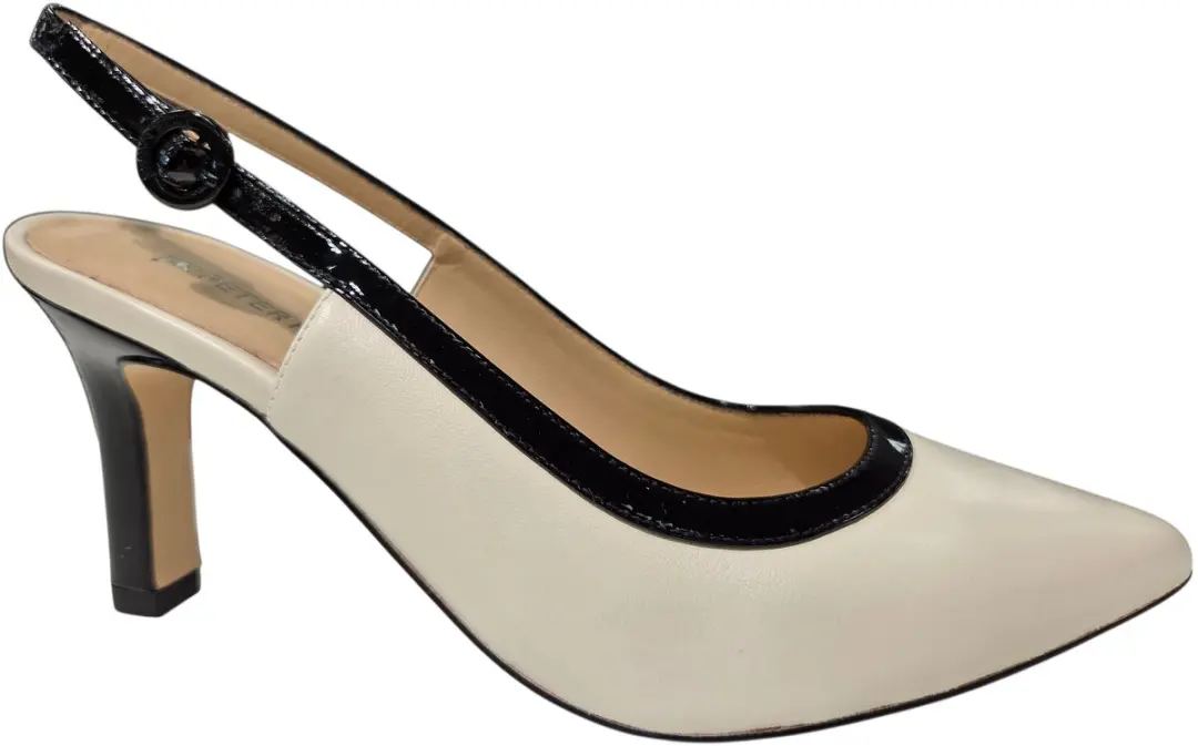 Peter Kaiser 9-9-79640-44 13D Pumps Wit/Zwart Leer Dames