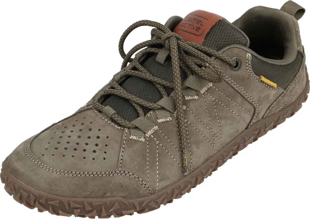 camel active Sneakers van nubuckleer en textiel