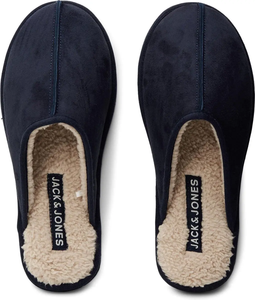 Jack & Jones - Heren Sloffen Dudely Microfiber Pantoffel - Blauw - Maat 40