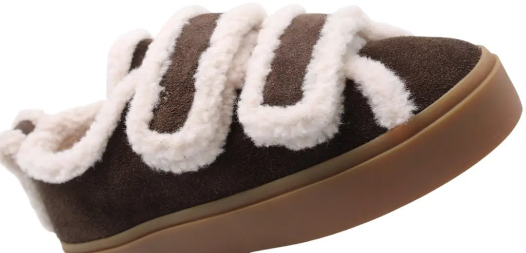 Inuikii Shearling Low Velcro Instappers