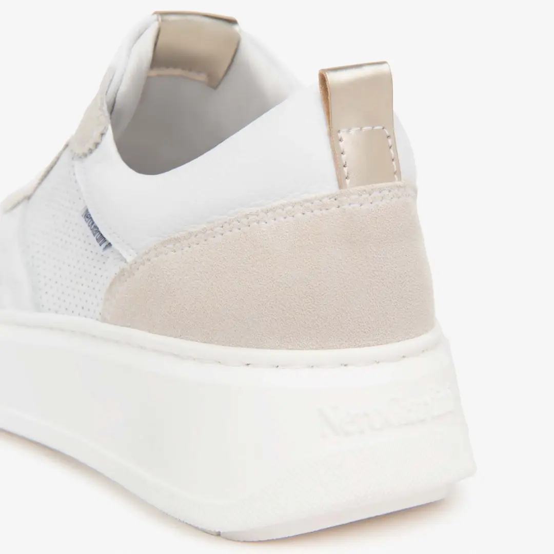 Nerogiardini Sneakers Velour Cile Bianco Cile Bianco T.Brill Platino 607