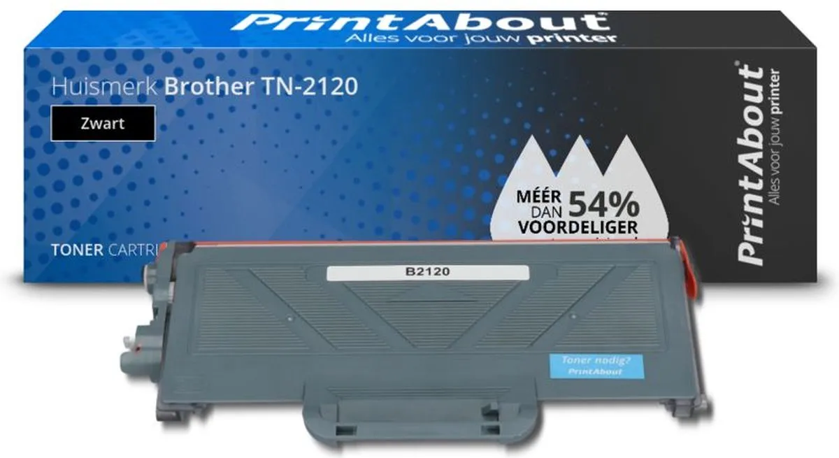 PrintAbout Brother TN-2120 Toner Zwart - 2-pack