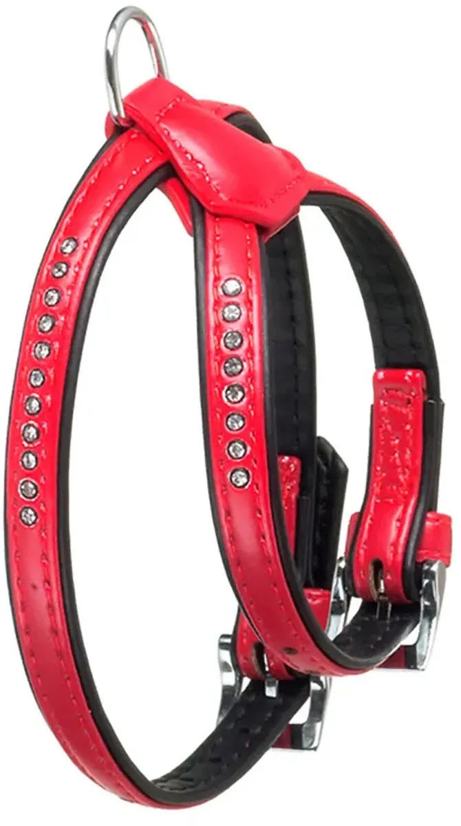 Flamingo Hondentuig Monte Carlo Rood 21-27cm x 11mm