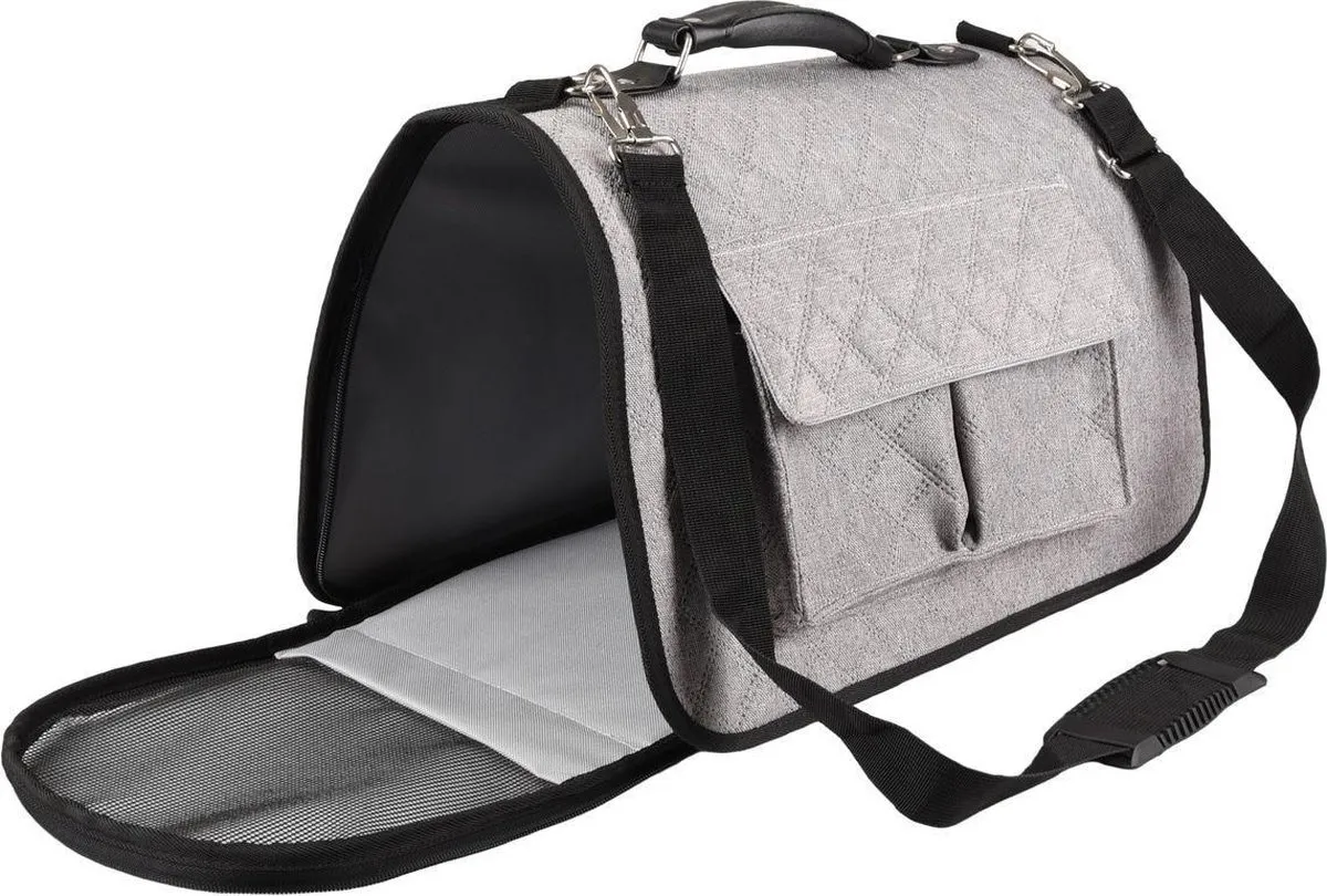 Flamingo Amy Draagtas Honden 45x21x28cm - Grijs