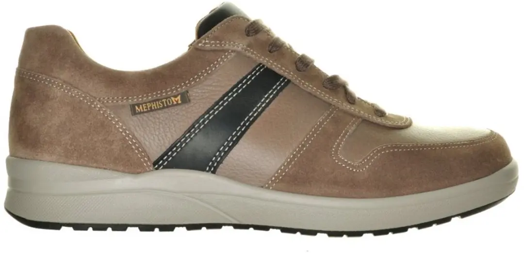 Mephisto - BRADLEY VELSPORT - Vrije tijdsschoenenHeren veterschoenHeren sneakersCasual - Kleur: Taupe - Maat: 45 - afbeelding 4 van 6