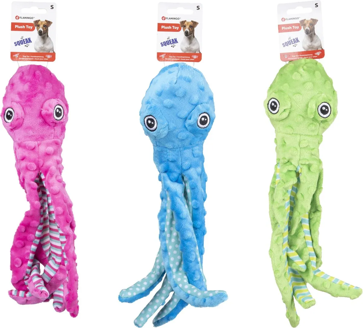 Flamingo Bubbly Octopus S Knuffelspeeltje - 35cm - Pluche