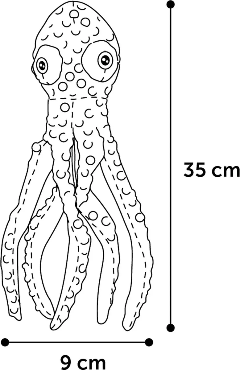 Flamingo Bubbly Octopus S Knuffelspeeltje - 35cm - Pluche