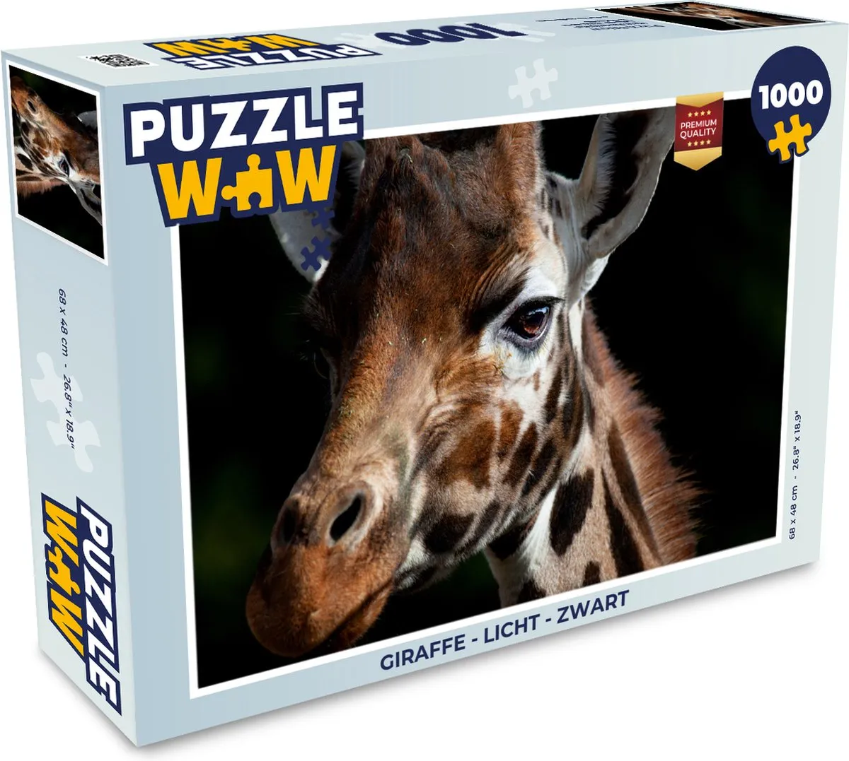 PuzzleWow Giraffe Legpuzzel 1000 Stuks