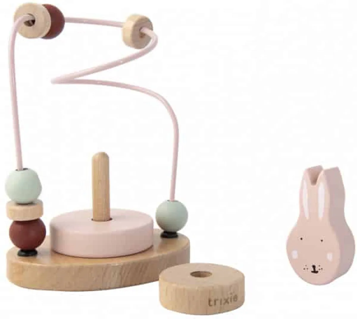 Trixie Houten Kralenframe Mrs. Rabbit - Roze