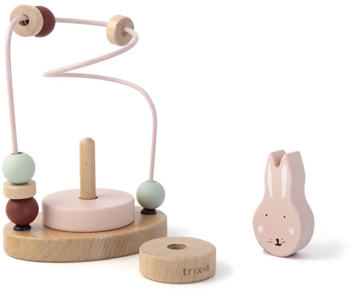 Trixie Houten Kralenframe Mrs. Rabbit - Roze