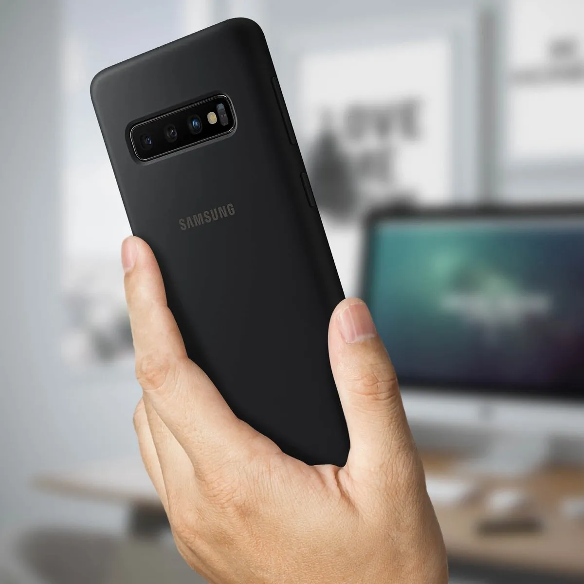 Samsung Silicone Cover Galaxy S10 - Zwart - afbeelding 6 van 6