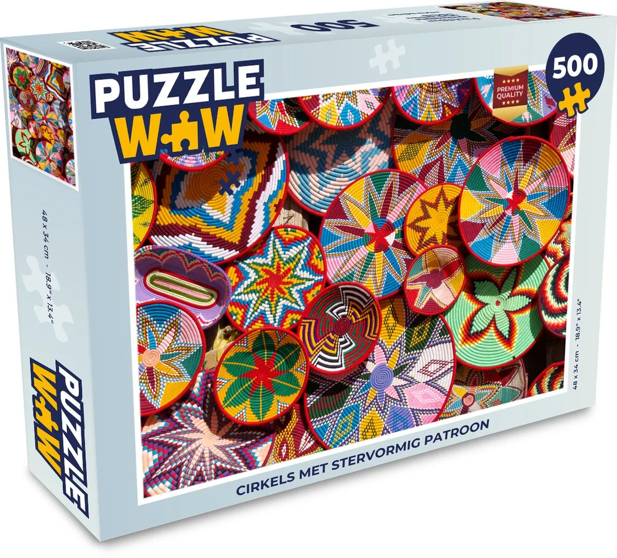 PuzzleWow Puzzel Cirkel Bloemen 500 Stuks