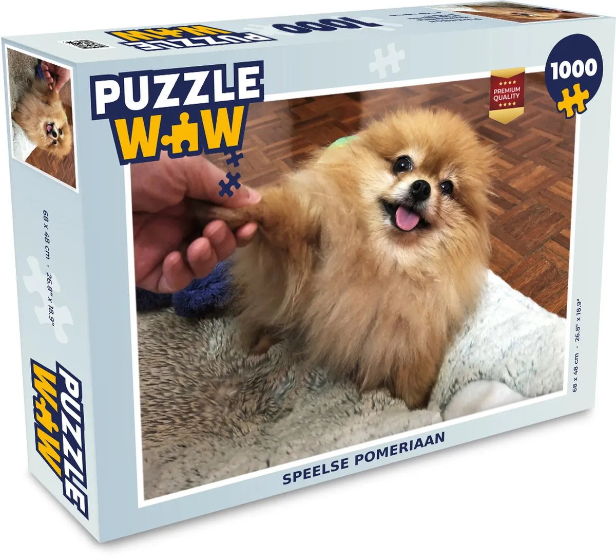 PuzzleWow Legpuzzel Speelse Pomeriaan 1000 Stuks