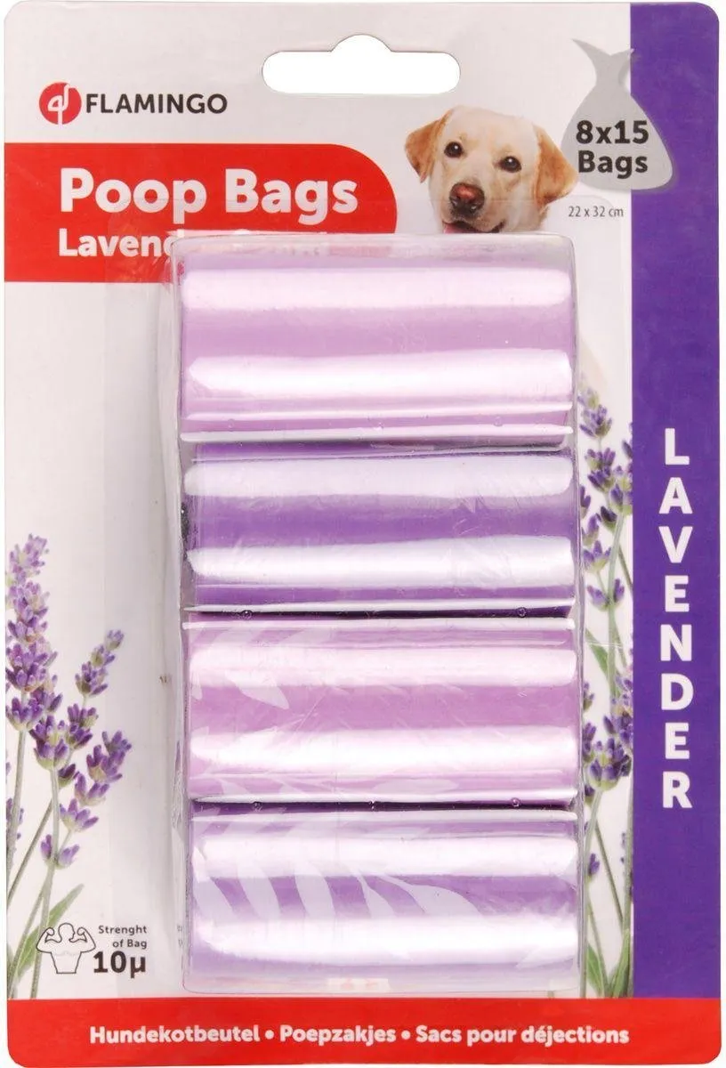 Flamingo Hondenverzorging Poepzakjes Lavendel - 120 Stuks - afbeelding 6 van 6