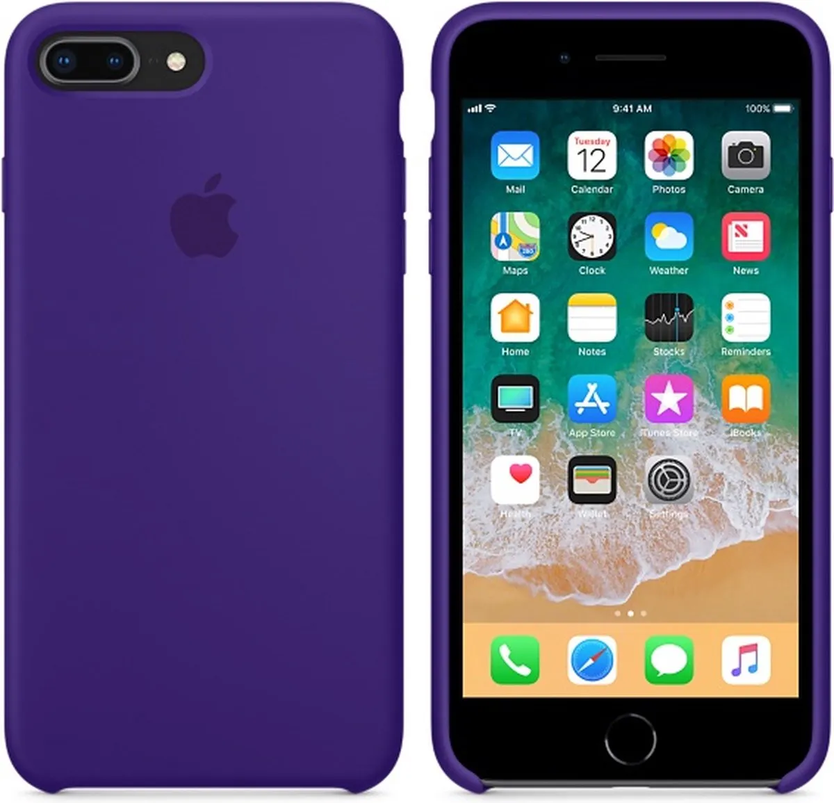 Apple Siliconen Hoesje iPhone 8 Plus/7 Plus MQH42ZM/A - Paars - afbeelding 6 van 6