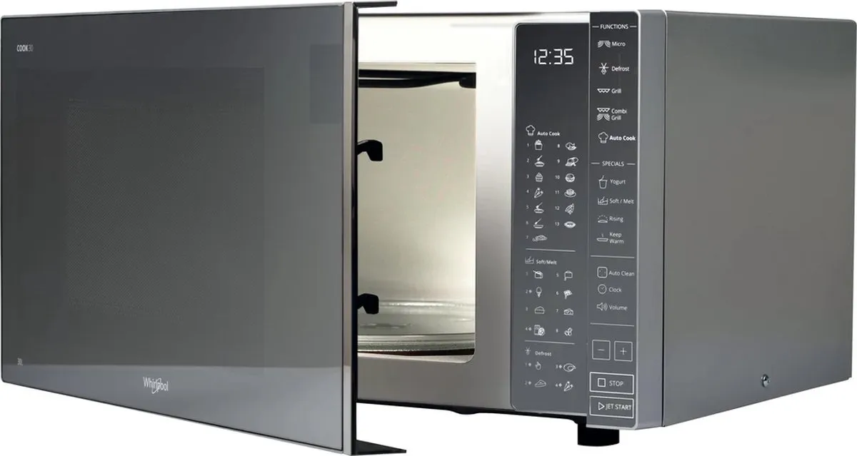 Whirlpool MWP 303 M Magnetron met Grill 900W - Grijs