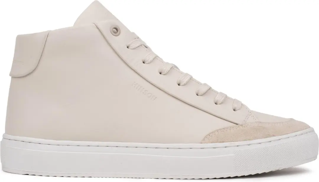 Hinson sorren high sneakers heren ice beige leer