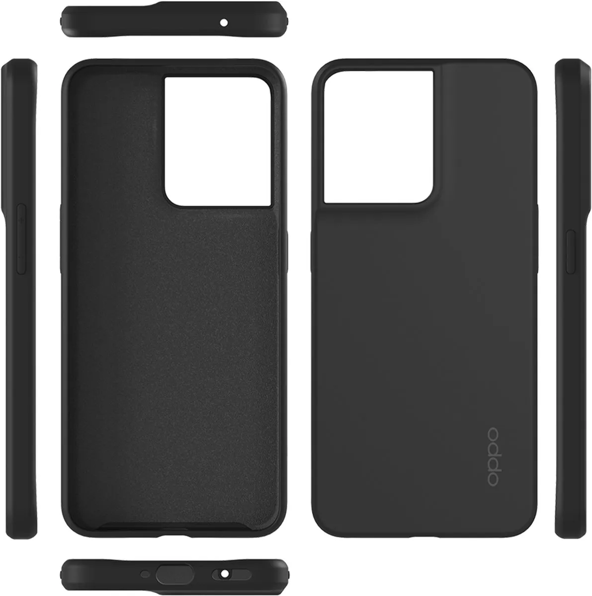 OPPO Reno 8 Siliconen Hoesje - Zwart