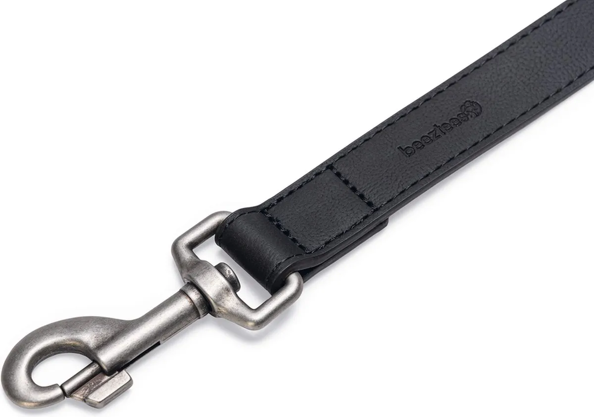 Beeztees Balacron Ax Hondenriem Kunstleer 130x2,5cm - Zwart